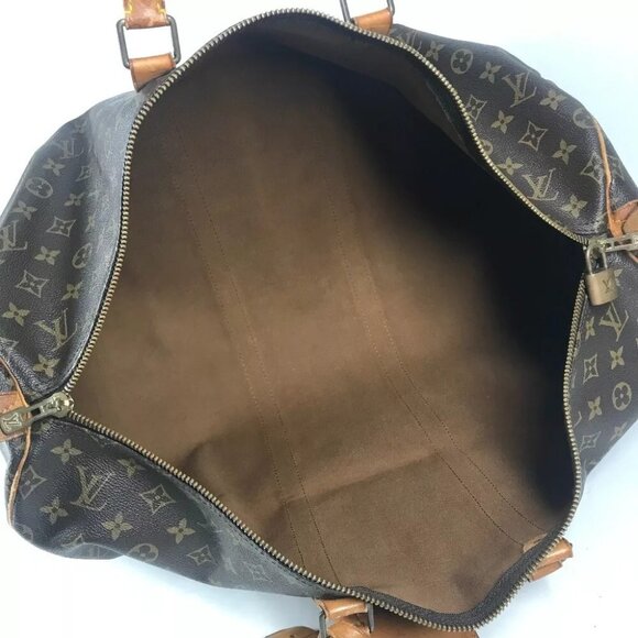 LOUIS VUITTON M41424 Monogram Keepall55 travel bag Duffle Bag Brown - Picture 7 of 14